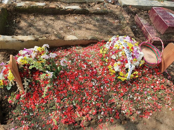 Makam Serda Saputra di TPU Babelan, Kabupaten Bekasi.