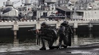 Komando Pasukan Katak (Kopaska) menggelar Latihan Peperangan Laut Khusus 2020 di Dermaga Pondok Dayung, Selasa (23/6/2020).