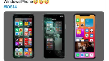 Tampilan widget di iOS 14 juga disebut mirip dengan di Windows Phone. Foto: istimewa