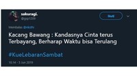 Ada lagi nih singkatan untuk kacang bawang, Kandasnya cinta terus terbayang, berharap waktu bisa terulang. Duh ini singkatan makanan atau curhatan? Foto: istimewa