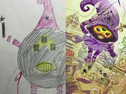 Keren! Ketika Sang Ayah Gambar Ulang Coretan Anaknya