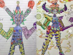 Keren! Ketika Sang Ayah Gambar Ulang Coretan Anaknya