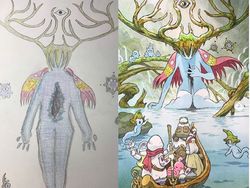 Keren! Ketika Sang Ayah Gambar Ulang Coretan Anaknya