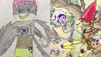 Saat menggambar, si anak diberikan kebebasan berimajinasi apa yang ingin digambarnya. Foto: Instagram/thomasintokyo