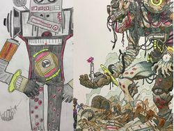 Keren! Ketika Sang Ayah Gambar Ulang Coretan Anaknya