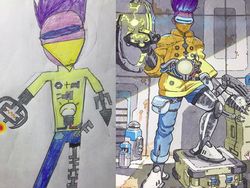 Keren! Ketika Sang Ayah Gambar Ulang Coretan Anaknya