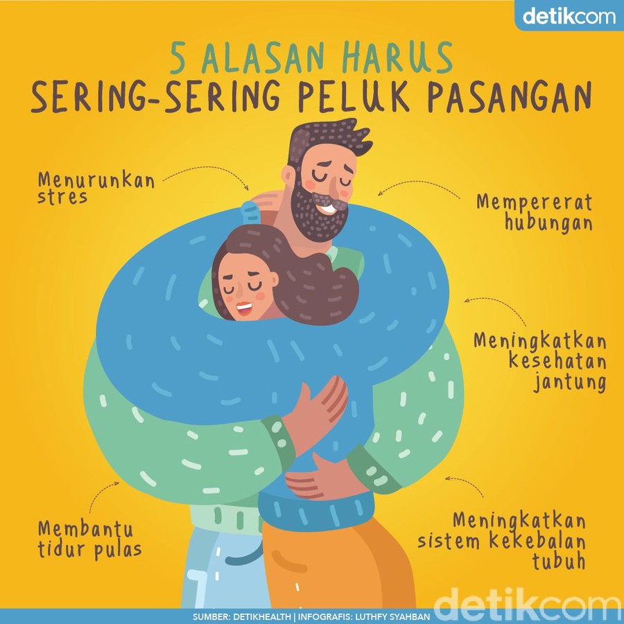 5 Manfaat Sehat yang Didapat Saat Memeluk Pasangan 5 Manfaat Sehat yang Didapat Saat Memeluk Pasangan