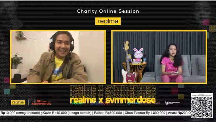 Iqbaal Ramadhan di realme x Svmmerdose Charity Online Session