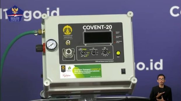 Mobile ventilator buatan UI bernama CONVENT-20 diserahkan kepada Gugus Tugas Percepatan Penanganan COVID-19 (YouTube BNPB)