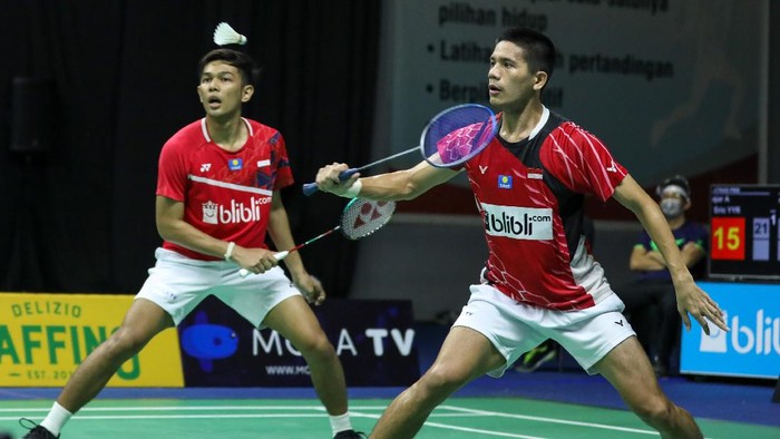 Fajar Alfian/Yeremia Erich Yoche Yacob di PBSI Home Tournament.