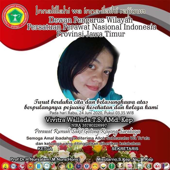 Perawat di Surabaya Meninggal Dunia