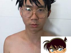 Kocak! Gaya Keramas Seniman Ini Tiru Gaya Rambut Anime