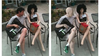 Jadi sama-sama manekin. Foto: James Fridman