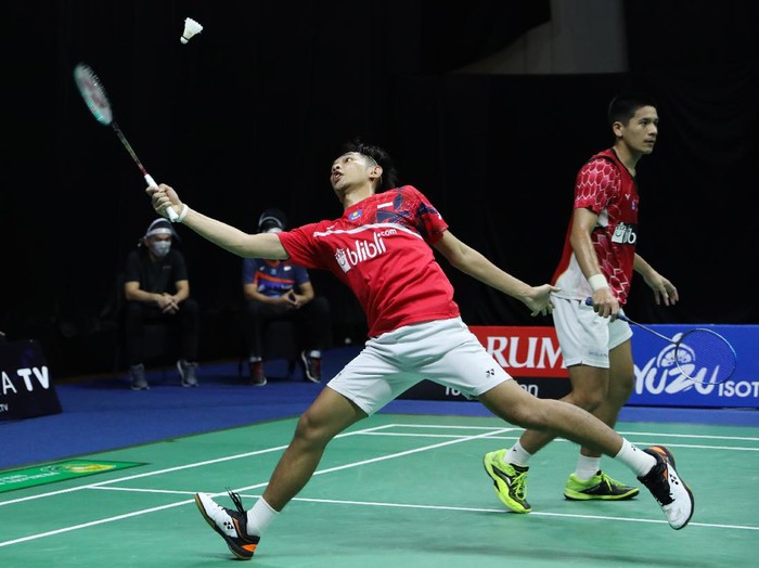 Fajar Alfian di PBSI Home Tournament