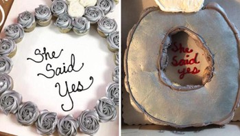 Saudaraku memesan cupcake untuk pesta pertunangan ku kemarin dengan gambar cincin, tapi yang datang malah seperti dudukan toilet (Foto: Boredpanda)