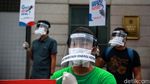 Pakai Face Shield, Aktivis Lingkungan Demo Kedubes Korsel