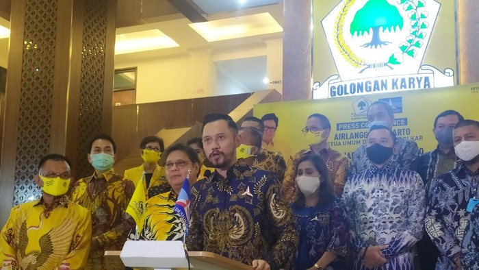 Ketum Partai Demokrat AHY di Kantor DPP Golkar