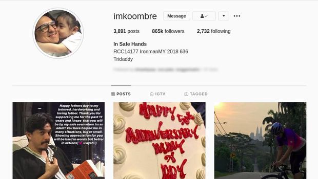 Profil Instagram Engku Emran
