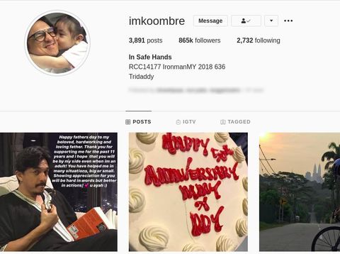 Profil Instagram Engku Emran