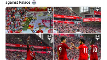 Dengan penampilan gahar semalam, alangkah senang jika fans Liverpool bisa hadir langsung di stadion. Foto: Twitter