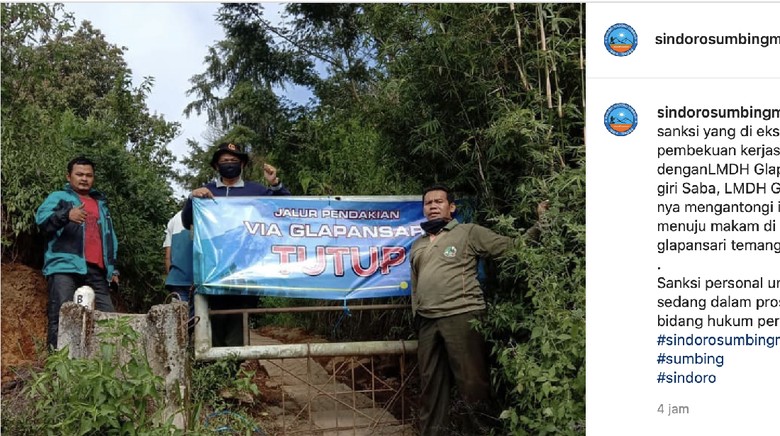 Penutupan jalur Glapansari Gunung Sumbing Penutupan jalur Glapansari Gunung Sumbing