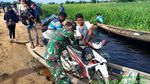 Tak Kunjung Diperbaiki, Jalan Rusak di Riau Ditanami Sawit