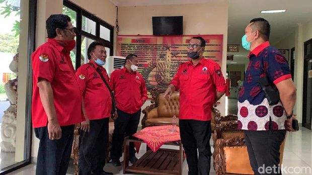 DPC BMI Kota Semarang mendatangi Mapolrestabes Semarang bahas pembakaran bendera, Jumat (26/6/2020).