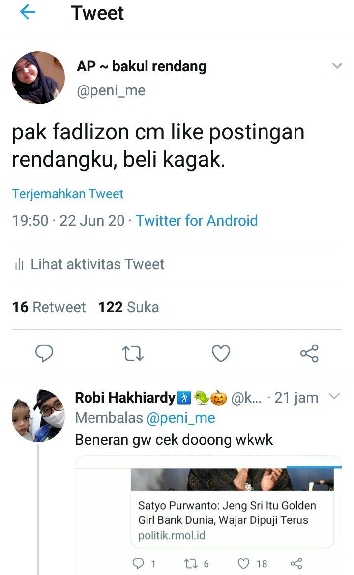 fadli zon beli rendang