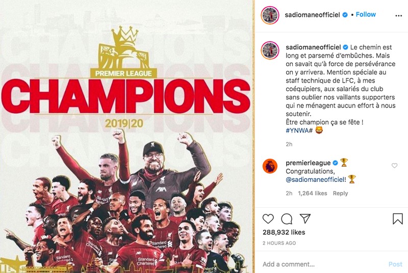 Instagram Liverpool Juara