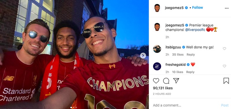 Instagram Liverpool Juara