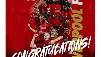 Selamat Liverpool, kalian pantas mendapatkannya. Foto: Twitter