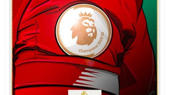 Kostum Liverpool digambarkan berlogo Liga Inggris sebagai pertanda juara. Foto: Twitter