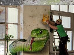 Ketika Bangunan Terbengkalai Disulap Dengan Seni Grafiti  3D