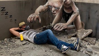 Seperti makhluk hidup sungguhan ya, padahal ini cuma lukisan saja. (Foto: Instagram/scaf_oner)