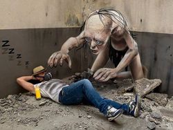 Ketika Bangunan Terbengkalai Disulap Dengan Seni Grafiti  3D