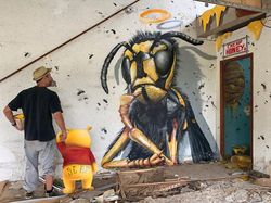 Ketika Bangunan Terbengkalai Disulap Dengan Seni Grafiti  3D