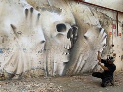 Ketika Bangunan Terbengkalai Disulap Dengan Seni Grafiti  3D