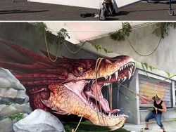 Ketika Bangunan Terbengkalai Disulap Dengan Seni Grafiti  3D