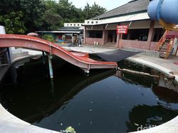 Miris! Waterpark ini Jadi Kolam Lele Gegara Corona