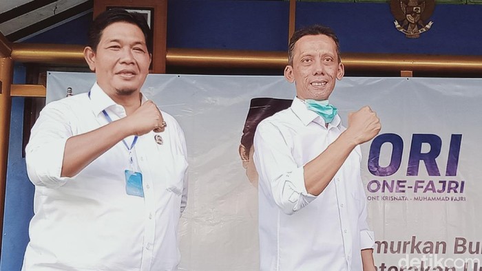 Deklarasi pasangan bakal calon bupati dan wakil bupati Klaten, One Krisnata-Muhammad Fajri, Sabtu (27/6/2020).