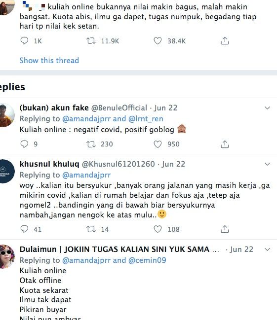 Viral Curhat Mahasiswa Yang Nilainya Turun Gara Gara Kuliah Online