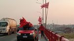 Kibarkan Bendera Partai, PDIP Kudus Merahkan Kota Kretek