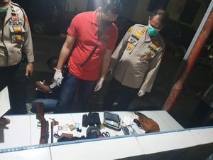 Markas Polres OKI Sumsel Diserang, Senapan Angin dan Gunting Diamankan