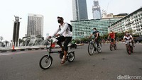 Jalur sepeda tetap dibuka di Jalan Sudirman-Thamrin.