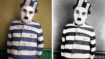 Charlie Chaplin dalam film The Pilgrim tahun 1923. (Foto: Brightside)