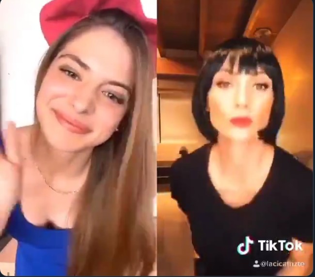 Dalam video itu Nora dan Daniela seolah janjian. Daniela juga memakai busana seperti seragam yang dipakainya di Carita de Angel. Para netizen juga memperbincangkan cantiknya gadis itu yang kini beranjak dewasa. Foto: Instagram @norasalinastv