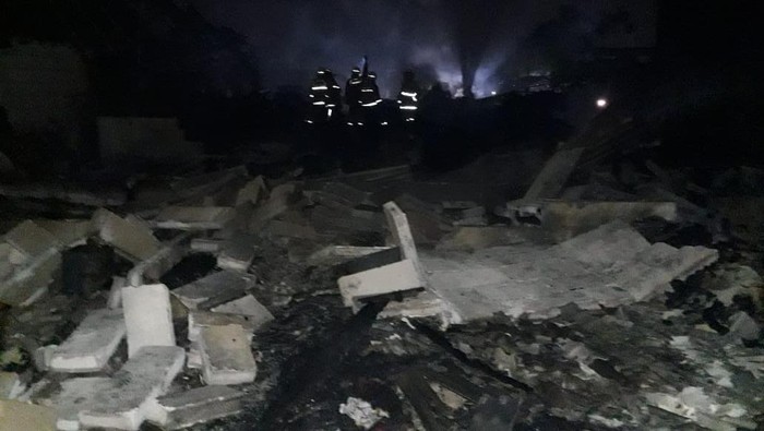 Lokasi kebakaran di kawasan padat hunian di Cengkareng.
