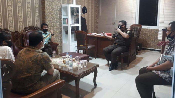 Foto terpidana saat berada di kantor Kejari Kota Semarang, Senin (29/6/2020).