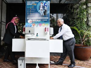 Ini Wastafel Portable yang Ada di Kemenkeu