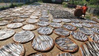 Menurut pengusaha, permintaan kerupuk kulit ikan dari berbagai daerah mulai meningkat seiring penerapan tatanan era normal baru.